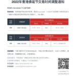 2022年香港佛誕節交易時間調整通知